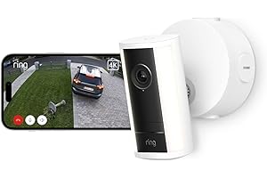 【New】Ring Spotlight Cam Pro PoE (リング スポットライトカム プロ PoEモデル) | 高画質・広角の4Kビデオ屋外防犯カメラ | 10倍ズーム・モーション検知搭載 | Ring Home プラン30日間無料体験付き