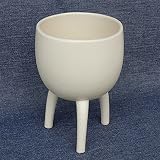 【ノーブランド品】[鉢カバー]脚付き鉢C6300[直径10cm、高さ15cm]