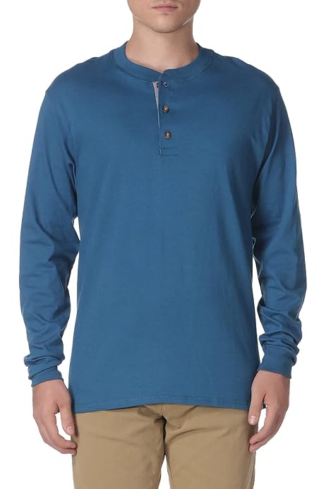 Long Sleeve Beefy Henley Shirt 