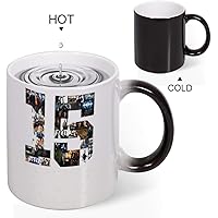 変色カップ マグカップ 陶器 珈琲カップ 画像プリント 熱に色を変え コーヒーカップ ティーカップ スーパーナチュラル コップ カスタムマグカップ 写真カップ 食器 感熱 画像プリント プレゼント 温感変色