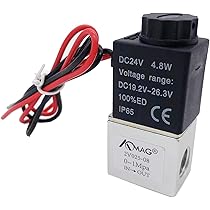 Amazon.co.jp: 電磁弁電気ソレノイドバルブ 1/4“ dc24V 2ウェイ 