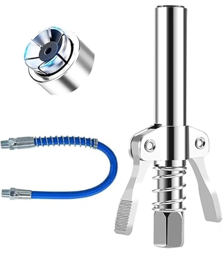thumbnail image 2 of Grease Gun Coupler, Strong Lock On Greases Gun Couplers With 12" Spring 2 of 14