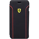 エアージェイ フェラーリ(FERRARI) 公式ライセンス品 iPhone 6 Plus 5.5インチ専用 手帳型ケース ブラック FEDA2IFLBKP6LBL