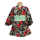 （オーシャンアンドグラウンド）Ocean＆Ground GIRL'S浴衣セットアップFLOWER M ネイビー