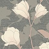 リリカラ 壁紙12m ナチュラル 花柄 グレー Japan LW-2627