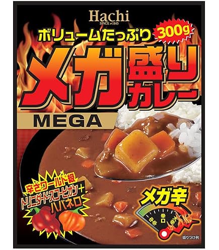 Amazon.co.jp: ハチ メガ盛りカレーメガ辛300g×10袋 : 食品・飲料・お酒