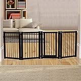 Casual Home Free Standing Pet Gate with Door, Espresso [並行輸入品]