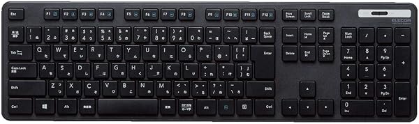 エレコム ワイヤレスキーボード メンブレン 薄型 フルキーボード テンキー ブラック TK-FDM110TXBK - 1