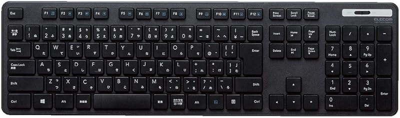 エレコム ワイヤレスキーボード メンブレン 薄型 フルキーボード テンキー ブラック TK-FDM110TXBK