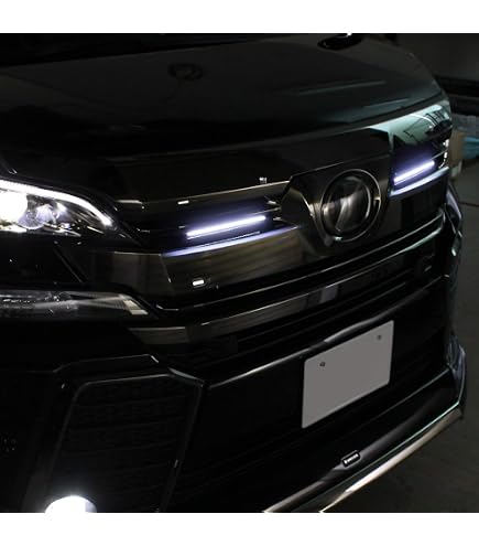 ZVW30 プリウス30 ライトLEDデイライトヘッドライト Amazon.co.jp: プリウス 30系 ZVW30 デイライト LED 薄型 極細 27LED