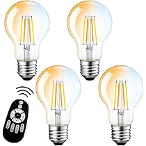 ⭐️LED電球 フィラメント E26 6W（60W相当）4個入 4000K Amazon | LED電球 フィラメント電球 60W形相当 E26口金 調光 調色