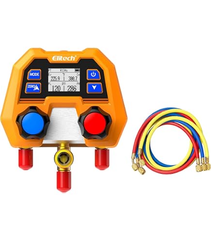 Amazon.co.jp: Luocute HVAC デジタルマニホールドゲージセット、R410A