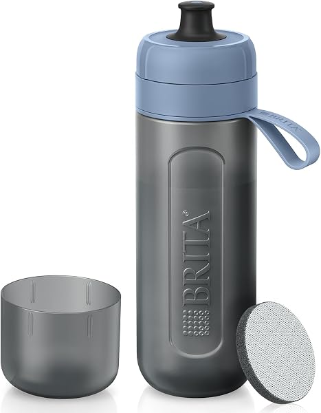 ブリタ 浄水器 ボトル型 水筒 ウォーターボトル PFOS/PFOA除去試験済 マイボトル アクティブ ダークブルー 600ml カートリッジ1個付 - 1
