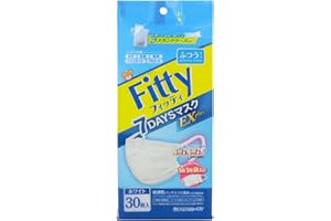 (PM2.5 Compatible) Fitty 7DAYS Mask EX Plus, 30 Pieces, Regular Size, White