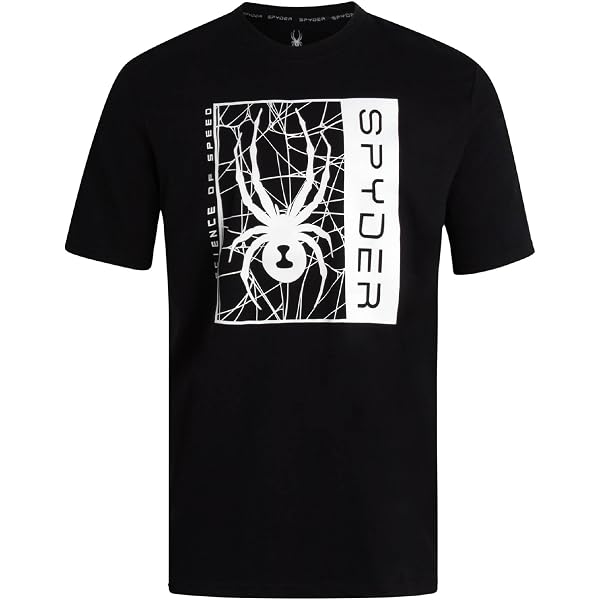 thumbnail image 2 of Spyder Men's Athletic Short Sleeve T-Shirt - 100% Cotton Graphic Tee - Racing Red With Diamond Logo - Large 2 of 9