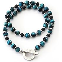 コランコランFORCE8mmネイビータイガーアイ、ブルータイガーアイネックレス FORCE（COLANCOLAN） コランコラン COLANCOLAN FORCE 3 8mm ブルー