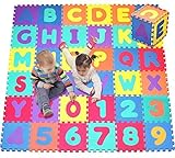 Click N' Play Alphabet and Numbers Foam Puzzle Play Mat 36 Tiles (Each Tile Measures 12 X 12 Inch fo