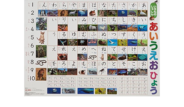 Amazon Co Jp いきものしゃしん あいうえおひょう 教育用品 文房具 オフィス用品