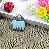 Hommy ナンバーロック　ダイヤルロック パスワードパッドロック　金属　3 ディジット　ジュエリーネックレスボックス　コンビネーション　ツーカラー (青)