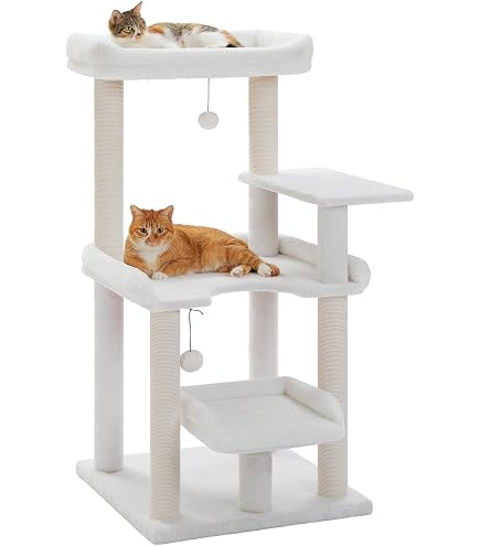 Amazon | MOTASAN 幅広キャットタワー 据え置き 高さ165cm 横長