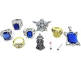 [ハイルドルフ]HiRudolph Cosplay Black Butler Ciel Sebastian Ring Necklace Earring Studs Set 4546828 [並行輸入品]