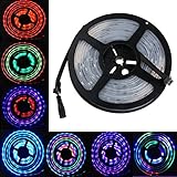 INIEIWO 16.4ft 5m SMD 5050 270leds Waterproof Flexible Multi Magic RGB Dream Color Horse Race Flashy