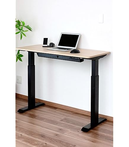 Amazon.co.jp: [山善] 電動昇降デスク スリム 昇降式 幅120×奥行50×高