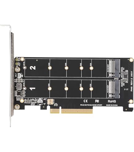 Amazon.co.jp: M.2 NVME-PCIE X16アダプターカード PH44 4ポートMキー