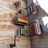 HAIZHEN 本棚壁掛け棚ビンテージラック工業用水パイプラック