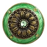 チャールストンノブ会社Cloisonneジュエルノブ、2のセット、ティール