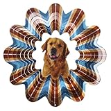 Iron Stop Golden Retriever Wind Spinner 10インチ D403-10