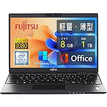 富士通 LIFEBOOK U939/B 13.3型 Office2024 美品 LIFEBOOK 超薄型 フルHD 富士通 U939/第8世代 Core i5/メモリ