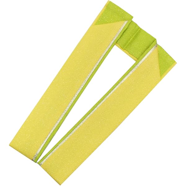 のみちゃん様用　振り袖紅型染め　全通袋帯　黄×金新品重ね襟のセット　正絹　日本製 振り袖紅型染め 全通袋帯 黄×金新品重ね襟のセット 正絹 日本