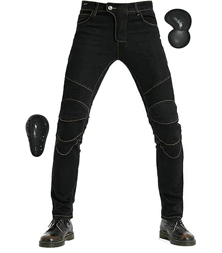 Amazon.co.jp: [RENHE] メンズバイクパンツ レザー 革パンツ バイク用