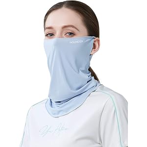COOFO フェイスカバー 冷感 耳かけ フェイスガード uv 冷感 ネックカバー 夏用 紫外線対策 吸汗速乾 ネックガード フェイスカバー uvカット ネックゲートル ランニング (E)