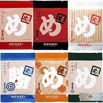 Amazon.co.jp: めんべい 福岡 お徳用 6種セット 辛口 プレーン ねぎ