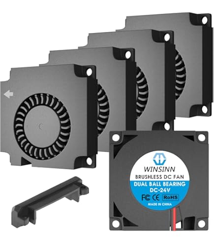 WINSINN 30mm 24V Cooling Fans - Dual Ball Bearing 3010 Fans For 3D Printers (2-Pack)