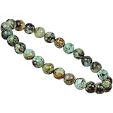 ELEDORO Real Gemstone Beads Chakra Bracelet PowerBead Stretch Bead Bracelet 8 mm
