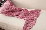 Kpblis? Kids and Adults Handcraft Crochet Mermaid Sleeping Bag Blanket Cable Knitted 75" x 31" (Adul