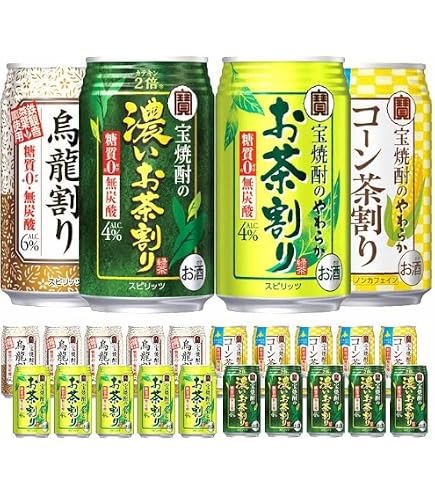 Amazon.co.jp: 宝焼酎 缶チューハイ やわらか お茶割り 480ml 1ケース