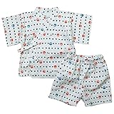 《初夏盛夏対応》(日本製) Pample Mousse(パンプルムース) 和柄だるま甚平スーツ 95cm /OW NO.DP-72460