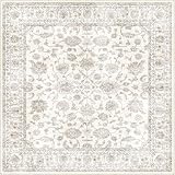 Phonzenuo 洗える ペルシャ風ラグマット 190×190cm 2畳 正方形 滑り止め付き ウォッシャブル 軽量 花柄 キャメル ダイニング リビング ベッドサイド用 年中使える