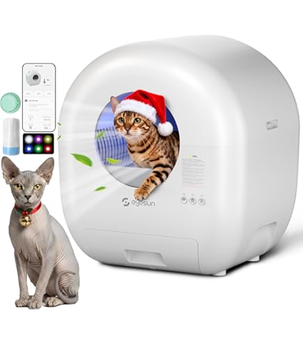 Amazon | 猫のトイレをスマートに自動掃除します カメラ付き全自動猫砂