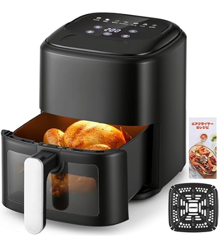 Amazon.co.jp: AQielev ノンフライヤー 4.5L エアフライヤー 【2026年