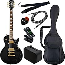 メイビス　エレキギター ブラック Amazon | Maison メイソン エレキギター レスポールタイプ LP-38C/BK