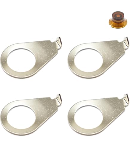 Musiclily Pro Metrisch 18 Tandjes Gitaarknop Belmodel voor Les Paul Stijl Elektrische Gitaar, Amber (4 Stuks Musiclily Pro Metrisch 18 Tandjes Gitaarknop Belmodel voor Les Paul Stijl Elektrische Gitaar, Amber (4 Stuks