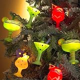 Set of 10 Happy Hour Colorful Cocktail Party Patio Christmas Lights - Green Wire by KSA