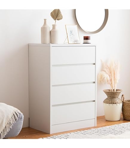 Amazon｜MALM チェスト（引き出し×4）, ホワイト 203.546.46｜チェスト
