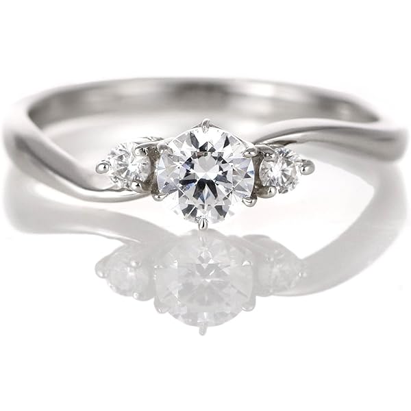 Amazon | 婚約指輪 ダイヤモンド プラチナ 0.7ct GIA鑑定書付 0.74ct F