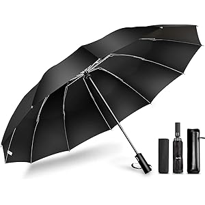 【2020最新 頑丈な12本骨 逆折り式】 折りたたみ傘 ワンタッチ自動開閉 メンズ傘 108cm超大サイズ Teflo…